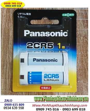 Panasonic 2CR5 _Pin 2CR-5W, Pin 6v Lithium Panasonic 2CR5 (Nội địa Nhật, Vỉ pin chữ Nhật)